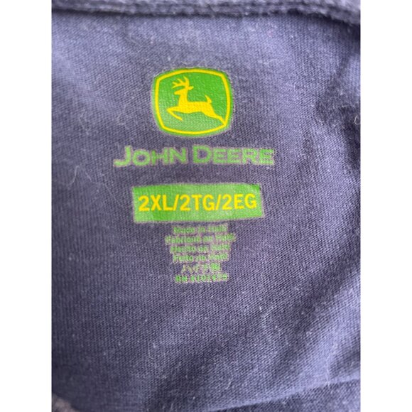 John Deere Womens 2XL Navy Floral Antlers T-Shirt - Picture 6 of 6